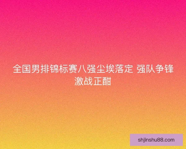 全国男排锦标赛八强尘埃落定 强队争锋激战正酣